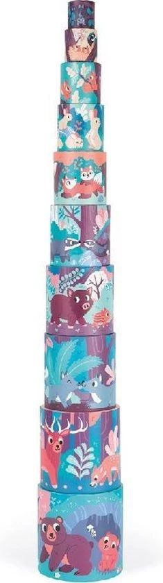 Janod Stapelltoren Bosdieren 4 Janod Stapelltoren Bosdieren - Afbeelding 2