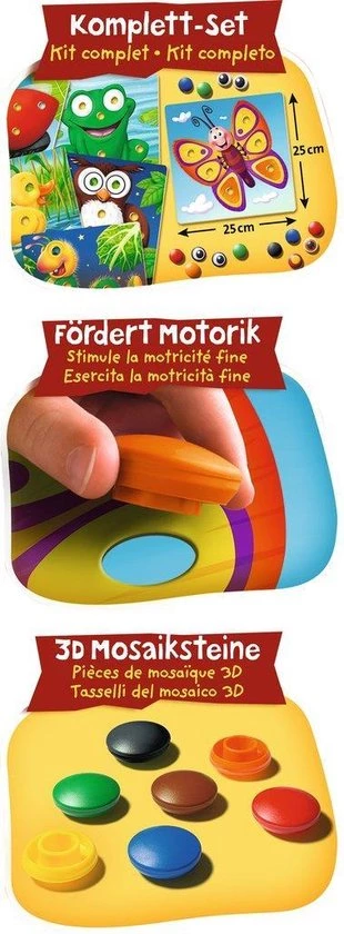 Ravensburger My First Mosaic Cute Animals Bordspel Educatief 5 Ravensburger My First Mosaic Cute Animals Bordspel Educatief - Afbeelding 3