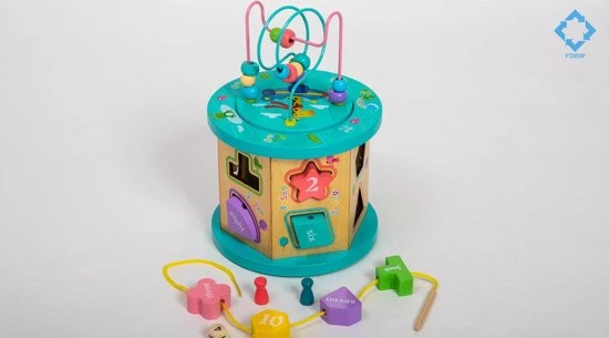 FDWB Houten Blokkendoos Met Vormen En Kralenrek - Multifunctioneel- Educatief - 3 T/m 6 Jaar - Fdbw 5 FDWB Houten Blokkendoos Met Vormen En Kralenrek - Multifunctioneel- Educatief - 3 T/m 6 Jaar - Fdbw - Afbeelding 3