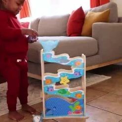 Melissa & Doug Rollables Houten Oceaanglijbaan Speelgoed - Houten Speelgoed - Sensorische Ballen -Goedkope baby-en-kleuterspelletjes winkel 550x308 7