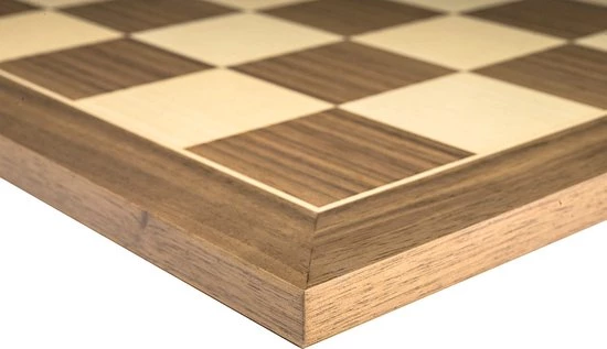 Raindroptime.com Luxe Schaakbord - Walnoot En Esdoorn 40 Cm - Veldmaat 45 Mm - Nr: 4 4 Raindroptime.com Luxe Schaakbord - Walnoot En Esdoorn 40 Cm - Veldmaat 45 Mm - Nr: 4 - Afbeelding 2