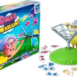 Megableu Oma's Woeste Waslijn - Actiespel - Spelletjes Voor Kinderen - Met Draaiende Waslijn -Goedkope baby-en-kleuterspelletjes winkel 550x326