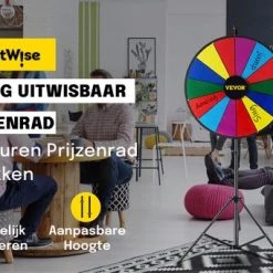 BrightWise® Rad Van Fortuin Opvouwbaar – Draairad – Draaiwiel – Draairad Van Fortuin – Rad – Draairad Spel – Spelrad – Rad Van Fortuin Draaiwiel – Rad Van Fortuin Gezelschapsspel - Gekleurd -Goedkope baby-en-kleuterspelletjes winkel 550x341 2