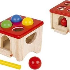 Goki Klopbank: VANG DE BAL 15x16x13cm, Met 4 Gekleurde Ballen -Goedkope baby-en-kleuterspelletjes winkel 550x354 6