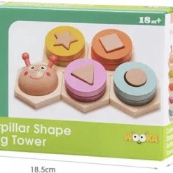 Merkloos Rups Puzzel – Vormenpuzzels - Vormenstoof - Stapeltoren - Puzzels - Montessori - Houten Speelgoed - Educatief Speelgoed - Kleurrijk - Puzzel - Kinderspeelgoed - Geometrisch - Klassiek Speelgoed - Uitdagend - Oog-hand Coördinatie -Goedkope baby-en-kleuterspelletjes winkel 550x357