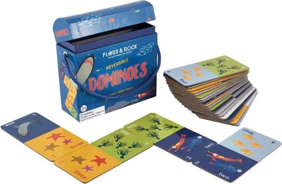 Floss & Rock Domino Tweezijdig Oceaan - 13 X 13 Cm 3 Floss & Rock Domino Tweezijdig Oceaan - 13 X 13 Cm