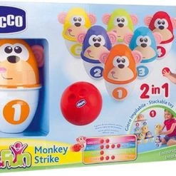Chicco Bowling Aapjes 2-in-1 Bowlingspel En Blikgooien -Goedkope baby-en-kleuterspelletjes winkel 550x363 4