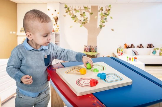 Engelhart Sliding Puzzle 30 X 30 Cm 4 Shapes Rubber Wood 4 Engelhart Sliding Puzzle 30 X 30 Cm 4 Shapes Rubber Wood - Afbeelding 2