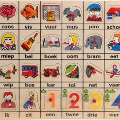 Playwood Houten Noppenpuzzel Mijn Eerste Woordjes