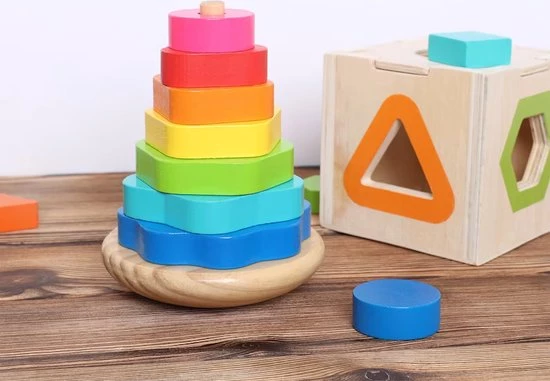 ACool Toy 3-in-1 Montessori Speelgoed Box Giraffe - Sensorisch - Baby Speelgoed - Telraam - Vormenstoof - 1 Tot 4 Jaar 7 ACool Toy 3-in-1 Montessori Speelgoed Box Giraffe - Sensorisch - Baby Speelgoed - Telraam - Vormenstoof - 1 Tot 4 Jaar - Afbeelding 5