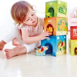 Hape Stapeltoren Friendship 9-delig -Goedkope baby-en-kleuterspelletjes winkel 550x400 1