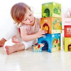 Hape Stapeltoren Friendship 9-delig -Goedkope baby-en-kleuterspelletjes winkel 550x411 1