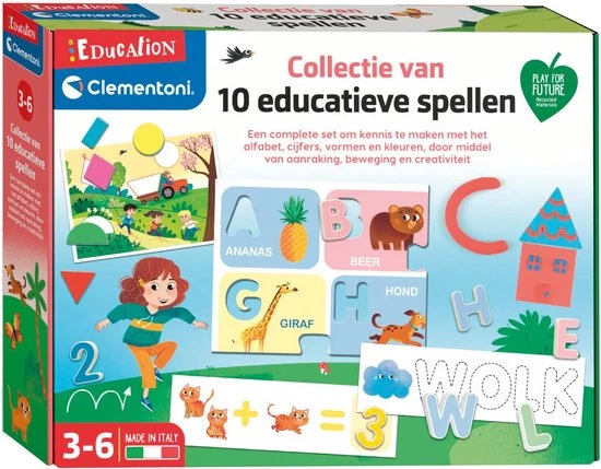 Clementoni Klassieke Educatieve Spellen - Collectie Van 10 Educatieve Spellen, Educatief Spel, 3-6 Jaar - 56044 3 Clementoni Klassieke Educatieve Spellen - Collectie Van 10 Educatieve Spellen, Educatief Spel, 3-6 Jaar - 56044