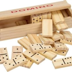 A&K Toys Blank Houten Domino - 28 Stuks - Dominos Hout
