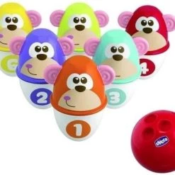 Chicco Bowling Aapjes 2-in-1 Bowlingspel En Blikgooien -Goedkope baby-en-kleuterspelletjes winkel 550x447
