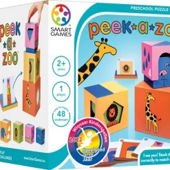 SmartGames Peek-a-Zoo - Educatief Spel - 5 Kartonnen Blokken