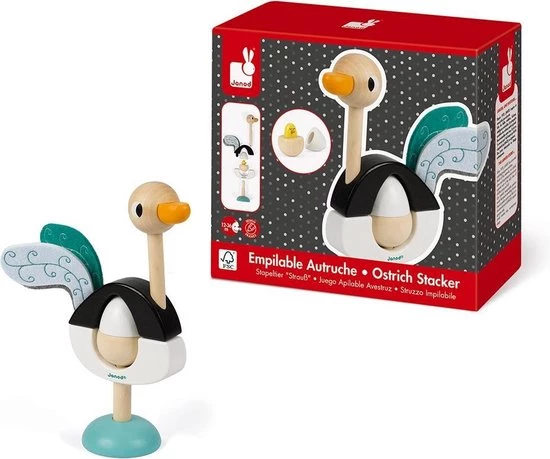 Janod Zigolos - Stapeltoren Struisvogel 6 Janod Zigolos - Stapeltoren Struisvogel - Afbeelding 4
