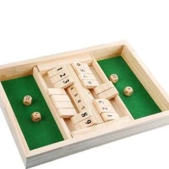 Shagam Shut The Box - 2 Spelers - Dobbelspel - Drankspel - Hout - Inclusief Dobbelstenen - Houten Spel - Kansspel - Reisspel - Rekenspel -Goedkope baby-en-kleuterspelletjes winkel 550x468 4
