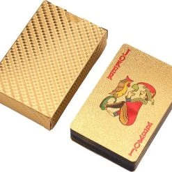 Merkloos Game Dek Goudfolie Poker Set Plastic Magic Card Waterdicht Kaarten Magic 24K Gold Speelkaarten Poker -Goedkope baby-en-kleuterspelletjes winkel 550x468 6