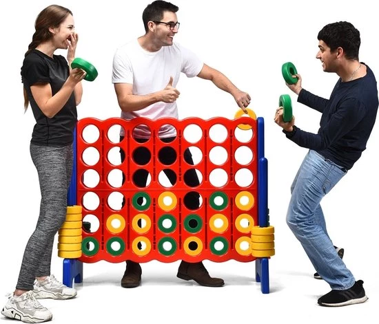 Meubelexpert- Giant Connect 4 Voor Kinderen En Volwassenen Met 42 Ronde Tokens, Ideaal Voor Binnen En Buiten 6 Meubelexpert- Giant Connect 4 Voor Kinderen En Volwassenen Met 42 Ronde Tokens, Ideaal Voor Binnen En Buiten - Afbeelding 4
