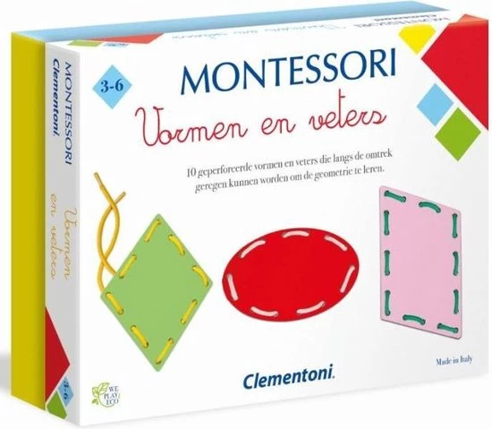 Clementoni - Vormen En Veters Montessori - Educatief Spel 8 Clementoni - Vormen En Veters Montessori - Educatief Spel - Afbeelding 6