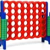 Costway Speelset Vier Op Een Rij - Groot Spel - 24 Jumboringen - Volwassenen En Kinderen -Goedkope baby-en-kleuterspelletjes winkel 550x481 10