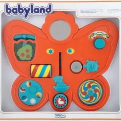 Berchet Educatief Baby Speelgoed - Babyland Vlinder Met 12 Leuke Ontdekkingen Voor De Baby - 40 X 35 X 4 Cm