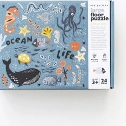 Wee Gallery - Floor Puzzle - Ocean Life - Puzzel - Grote Stukken -Goedkope baby-en-kleuterspelletjes winkel 550x499 2