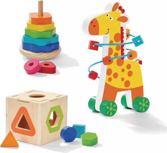 ACool Toy 3-in-1 Montessori Speelgoed Box Giraffe - Sensorisch - Baby Speelgoed - Telraam - Vormenstoof - 1 Tot 4 Jaar 3 ACool Toy 3-in-1 Montessori Speelgoed Box Giraffe - Sensorisch - Baby Speelgoed - Telraam - Vormenstoof - 1 Tot 4 Jaar