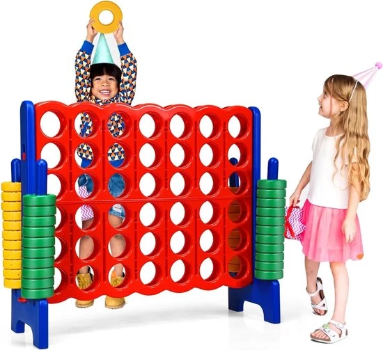 Meubelexpert- Giant Connect 4 Voor Kinderen En Volwassenen Met 42 Ronde Tokens, Ideaal Voor Binnen En Buiten 8 Meubelexpert- Giant Connect 4 Voor Kinderen En Volwassenen Met 42 Ronde Tokens, Ideaal Voor Binnen En Buiten - Afbeelding 6