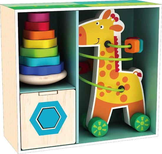 ACool Toy 3-in-1 Montessori Speelgoed Box Giraffe - Sensorisch - Baby Speelgoed - Telraam - Vormenstoof - 1 Tot 4 Jaar 9 ACool Toy 3-in-1 Montessori Speelgoed Box Giraffe - Sensorisch - Baby Speelgoed - Telraam - Vormenstoof - 1 Tot 4 Jaar - Afbeelding 7