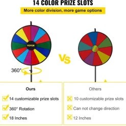 Vevor Rad Van Fortuin - Rad - Partyspel - 24 Inch/ 61 Cm Rad - Large Size -Goedkope baby-en-kleuterspelletjes winkel 550x535 10