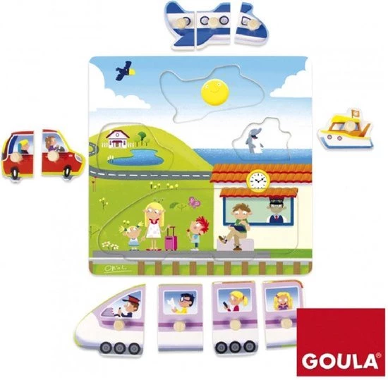 Goula Noppenpuzzel Op Reis Voertuigen 7 Goula Noppenpuzzel Op Reis Voertuigen - Afbeelding 5