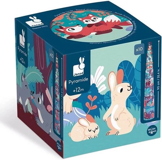 Janod Stapelltoren Bosdieren 3 Janod Stapelltoren Bosdieren