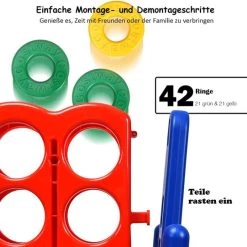 Costway Speelset Vier Op Een Rij - Groot Spel - 24 Jumboringen - Volwassenen En Kinderen -Goedkope baby-en-kleuterspelletjes winkel 550x541 3