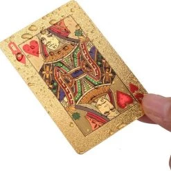 Merkloos Game Dek Goudfolie Poker Set Plastic Magic Card Waterdicht Kaarten Magic 24K Gold Speelkaarten Poker -Goedkope baby-en-kleuterspelletjes winkel 550x542 7