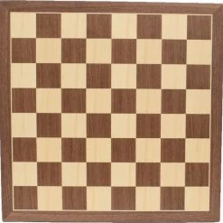 Raindroptime.com Luxe Schaakbord - Walnoot En Esdoorn 40 Cm - Veldmaat 45 Mm - Nr: 4