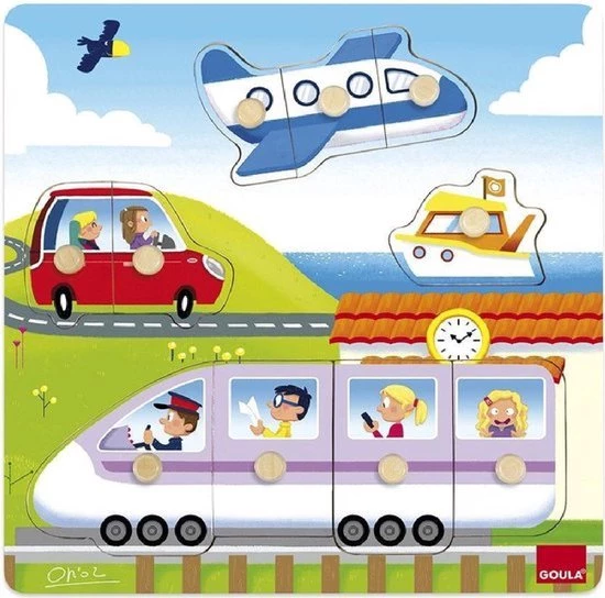 Goula Noppenpuzzel Op Reis Voertuigen 8 Goula Noppenpuzzel Op Reis Voertuigen - Afbeelding 6