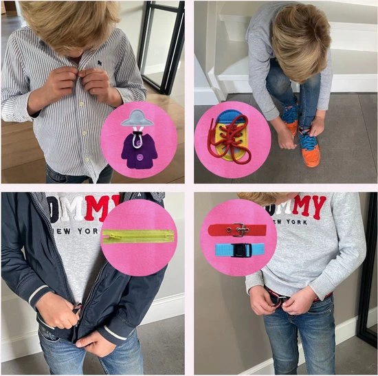 Busy Board - BIEK20® - Roze Activiteitenbord - Montessori Speelgoed - Motoriek Speelgoed - Activity Board - Educatief Speelgoed - Interactief Speelgoed - Kinderspeelgoed - Leerzaam Speelgoed - Ik Leer Veters Strikken Knopen Leggen Klok Kijken 9 Busy Board - BIEK20® - Roze Activiteitenbord - Montessori Speelgoed - Motoriek Speelgoed - Activity Board - Educatief Speelgoed - Interactief Speelgoed - Kinderspeelgoed - Leerzaam Speelgoed - Ik Leer Veters Strikken Knopen Leggen Klok Kijken - Afbeelding 7