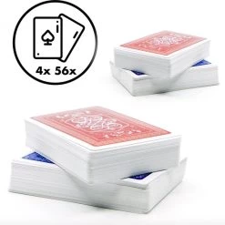 In Round Speelkaarten 4 Decks / Stokken – Stok Speel Kaarten – Spelkaarten – Voor Volwassen En Kinderen – Pokerkaarten – Kaart Spel / Kaartspel Set – Pestkaarten – Poker / Blackjack / Pesten – Rood / Blauw -Goedkope baby-en-kleuterspelletjes winkel 550x547 8