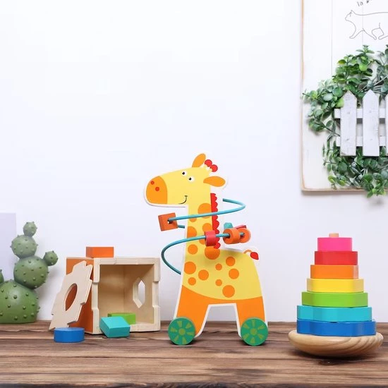 ACool Toy 3-in-1 Montessori Speelgoed Box Giraffe - Sensorisch - Baby Speelgoed - Telraam - Vormenstoof - 1 Tot 4 Jaar 10 ACool Toy 3-in-1 Montessori Speelgoed Box Giraffe - Sensorisch - Baby Speelgoed - Telraam - Vormenstoof - 1 Tot 4 Jaar - Afbeelding 8
