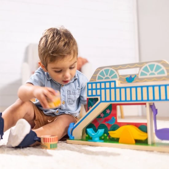 Melissa & Doug GO Tots Houten Schoolplein Tuimelpret - Houten Ontwikkelings Peuterspeelgoed 6 Melissa & Doug GO Tots Houten Schoolplein Tuimelpret - Houten Ontwikkelings Peuterspeelgoed - Afbeelding 4