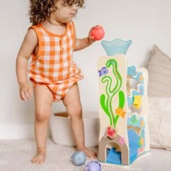 Melissa & Doug Rollables Houten Oceaanglijbaan Speelgoed - Houten Speelgoed - Sensorische Ballen -Goedkope baby-en-kleuterspelletjes winkel 550x550 255