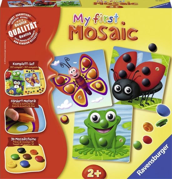 Ravensburger My First Mosaic Cute Animals Bordspel Educatief 3 Ravensburger My First Mosaic Cute Animals Bordspel Educatief