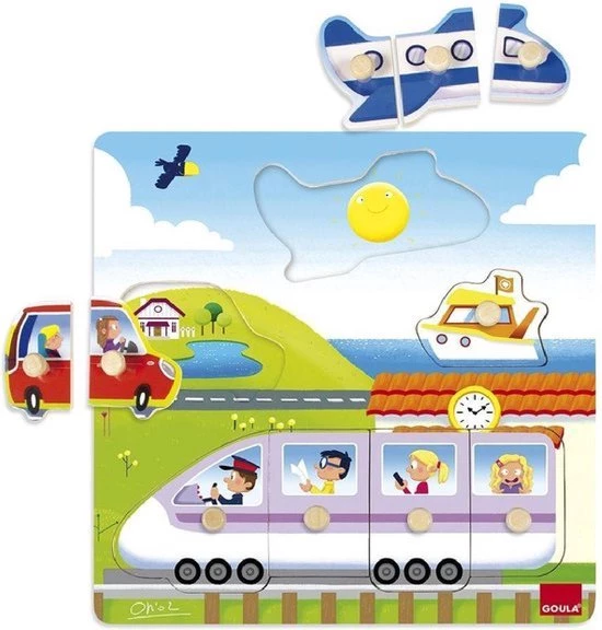 Goula Noppenpuzzel Op Reis Voertuigen 6 Goula Noppenpuzzel Op Reis Voertuigen - Afbeelding 4