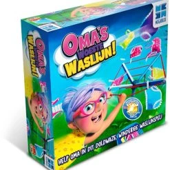 Megableu Oma's Woeste Waslijn - Actiespel - Spelletjes Voor Kinderen - Met Draaiende Waslijn