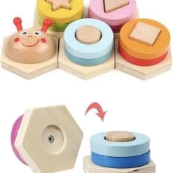 Merkloos Rups Puzzel – Vormenpuzzels - Vormenstoof - Stapeltoren - Puzzels - Montessori - Houten Speelgoed - Educatief Speelgoed - Kleurrijk - Puzzel - Kinderspeelgoed - Geometrisch - Klassiek Speelgoed - Uitdagend - Oog-hand Coördinatie -Goedkope baby-en-kleuterspelletjes winkel 550x628 1