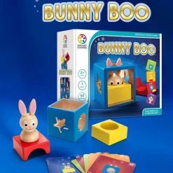 SmartGames - Bunny Boo - Houten Kleuterspel - 60 Opdrachten - Konijn -Goedkope baby-en-kleuterspelletjes winkel 550x648