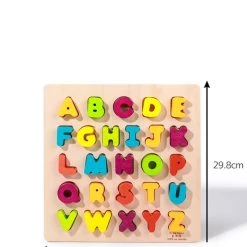 Dorjee Houten Letter Puzzel ABC - Grote Stukken - Educatief Houten Speelgoed -Goedkope baby-en-kleuterspelletjes winkel 550x653