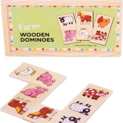 BIGJIGS Spel - Domino - Boerderij
